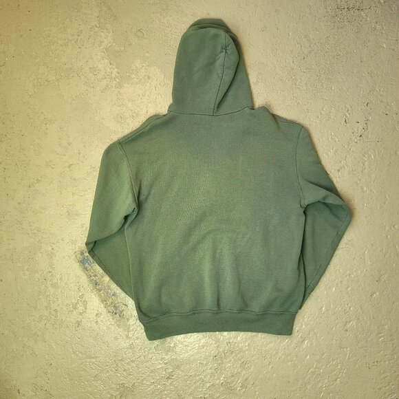 Vintage 'Fruit of the loom' Oxford University faded/ distressed green hoodie L - Picture 2 of 3